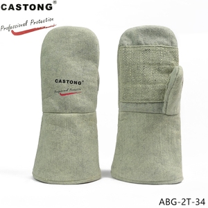 <span class=keywords><strong>Feutre</strong></span> renforcé de para-aramide et de fibre de carbone vert mitaines résistantes à la chaleur à 500 degrés Celsius pour four monocristallin - Product Image 3