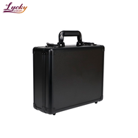 Boîte de rangement en aluminium noir sur mesure, boîte à outils professionnelle en aluminium avec insert en mousse pré-découpé pour équipement de test