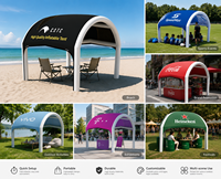 Tente araignée gonflable hermétique de qualité supérieure CATC pour événements côtiers |   Marquee de plage personnalisé avec votre marque |   Silent No-Blower |   MOQ-1