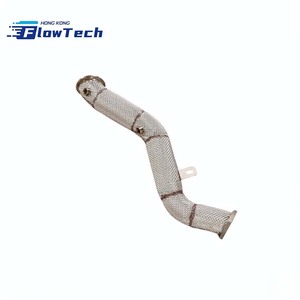 ท่อลง FlowTech SS304 แบบไหลสูง พร้อมแผ่นกันความร้อน สำหรับ Audi A4 B9 1.4T ปี 2016-2024 – ท่อไอเสียสมรรถนะสูงแบบยึดติดโดยตรง - Product Image 1