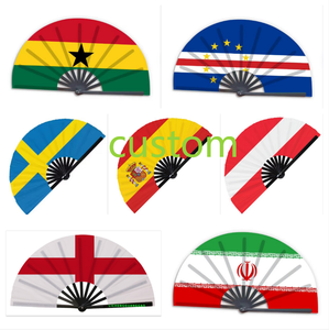 Ventilador Plegable Grande Personalizado para el Día del Partido de Fútbol 2026, Ventilador de Mano para Fanáticos de 48 Países, Ventilador para Bailar, <span class=keywords><strong>Precio</strong></span> Bajo, Gran Venta, Promoción, Venta al por Mayor - Product Image 2