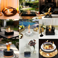 Cheminée Bio Élégante en Marbre, Brasero Portable à Bioéthanol, Appareil à S'mores d'Intérieur, Fabricant Grossiste
