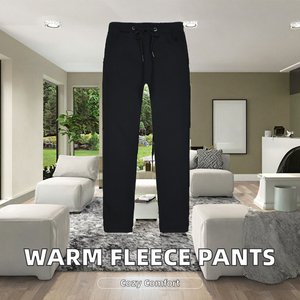กางเกงวอร์มผู้ชายผ้าฝ้ายคุณภาพสูง สวมใส่สบาย หนานุ่ม อุ่นสบาย สไตล์ลำลอง ทรงตรง น้ำหนักเบา ผลิตจากผ้าฟลีซ โดยผู้ผลิต - Product Image 2