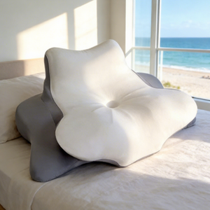 Oreiller ergonomique en mousse à mémoire de forme, soulagement des douleurs cervicales pour tous les dormeurs, oreiller de soutien respirant pour la maison et le lit - Product Image 1