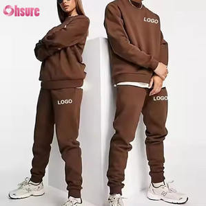 Tuta Sportiva Unisex Personalizzata con Cappuccio Traspirante, Logo Solido, Marrone, in Cotone Pesante con Coulisse - Product Image 2