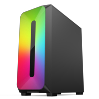 Gabinete para PC Gamer Dunao Full Tower Micro ATX con Iluminación RGB Completa y Personalización de Vidrio, Nuevo Diseño