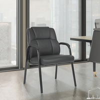 Chaise de bureau ergonomique à dossier moyen avec structure en fer pour le bureau à domicile, la chambre, l'utilisation informatique et les réunions de conférence