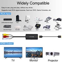 Prise en charge du convertisseur RCA vers HDMI 1080P, adaptateur AV vers HDMI PAL/NTSC pour WII/WII /PS2/PS3/STB/Xbox/VHS/VCR/DVD