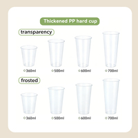 Gobelets en Plastique Transparents de Haute Qualité 90 mm pour Bubble Tea et Boissons Chaudes, avec Logo, 500 ml et 700 ml, Jetables et Épais pour Smoothies et Jus