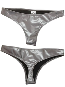 Sous-vêtements S-XXL en PVC effet mouillé, cuir PU brillant, style slip, <span class=keywords><strong>short</strong></span>, bikini, <span class=keywords><strong>tanga</strong></span>, culotte sexy, collant, lingerie, clubwear - Product Image 2