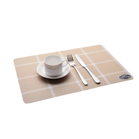 Napperons imprimés RNPT en PVC, coins arrondis, couleur bleue unie, napperons de table en plastique pour table de banquet