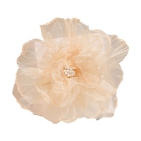 Pince à cheveux en maille faite main Sweet Fairy Crystal, motif floral, accessoire de coiffure latéral pour les vacances, pince latérale pour franges, accessoires capillaires pour la plage