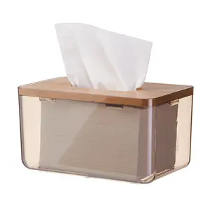 houseware car crystal facial tissue paper box holder luxury bamboo cover