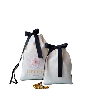 Bolsa de Algodón Personalizada con Cordón para Joyería, Recuerdos de Boda y Cumpleaños, Bolsa Protectora para Dulces, Decoración - Product Image 1