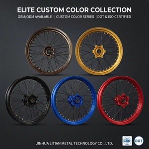 Jeu de roues à rayons en bronze forgé homologué DOT pour <span class=keywords><strong>motocross</strong></span> avec moyeu CNC usiné - Product Image 2