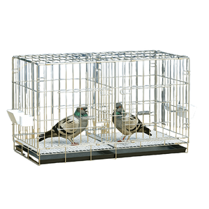 Cage à pigeons pliable en métal, très vendue, avec plateau en plastique, conception robuste, style simple, pour l'élevage et la reproduction par alliage - Product Image 1