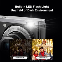 Kamera Digital dua kamera perekam 5K/4K, kamera dengan layar sentuh HD 2.8 inci perbesaran optik 5x untuk merekam hidup/perjalanan