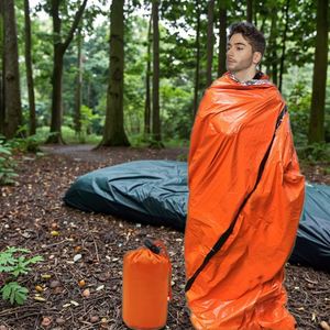 Sac de couchage d'extérieur réglable Wokedo, matériau en aluminium PE, pour 4 saisons, isolation thermique, nuit confortable - Product Image 2