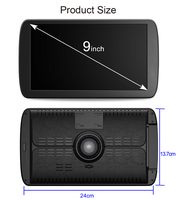 Navigation GPS, GPS de voiture 9 pouces, Avin 1080p Dashcam, Android 6.0, enregistreur vidéo de voiture, navigation par satellite, 1 Go de RAM, 16 Go de ROM