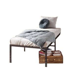 WEKIS moderno de acero inoxidable de hierro de metal marcos de cama Queen King tamaño apartamento doble marco de cama con almacenamiento - Product Image 4