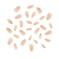 30 pièces d'accessoires pour ongles, ongles artificiels à couverture complète pour filles, faux ongles 3d, jolis faux ongles en poudre miroir magique, amande