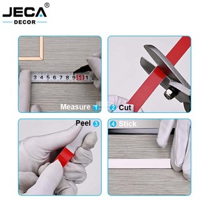 Kim loại tường Sticker gương thép không gỉ phẳng kim loại trang trí tường gạch cạnh TRIM Strip cho phòng khách trang trí - Product Image 5