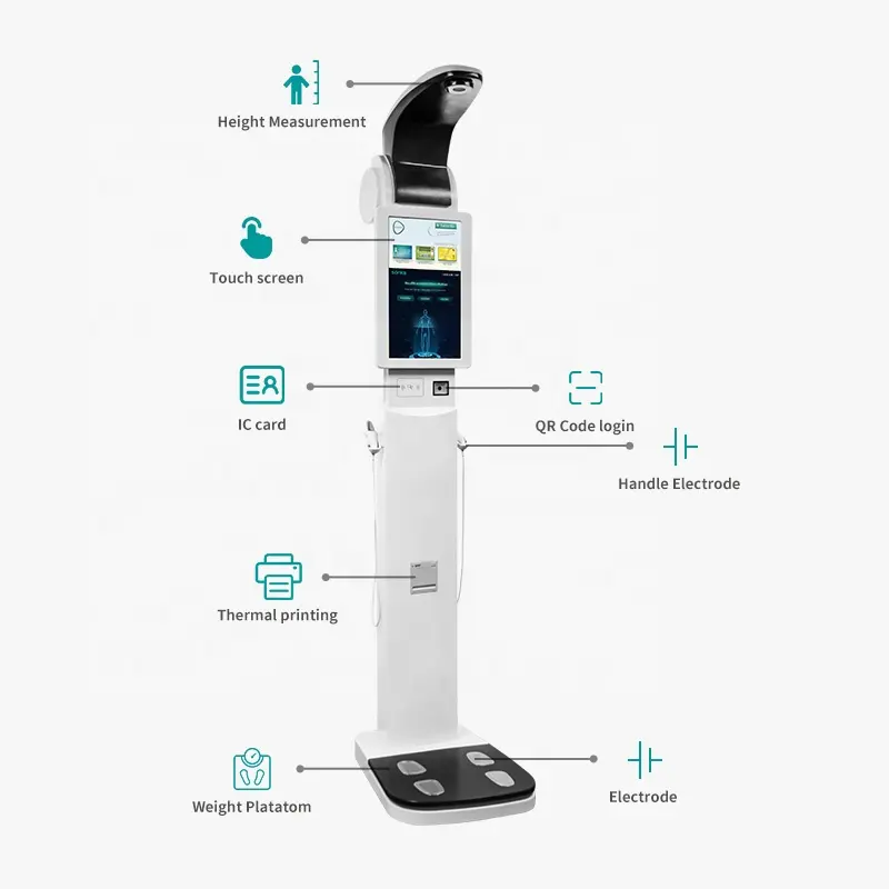 Sonka 초음파 고도 무게 측정 건강 검진 역 자동 판매기 체지방 가늠자