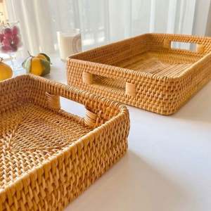 Çamaşır Rattan tepsi sepet için 110L giysi sepet su sümbül bölmeler sürgülü Vietnam seti pirinç kasesi torba piknik özel - Product Image 2