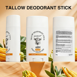Déodorant stick sans aluminium, à base de suif naturel et de plantes, bergamote et bois de santal, fraîcheur 48h, pour hommes et femmes - Product Image 4