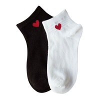 Chaussettes basses décontractées en coton respirant brodé, fines, tricotées, absorbant la transpiration, avec logo personnalisé, pour femme, style Kawaii, vente en gros