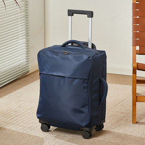Ultra-Light 20-Inch Carry-on Nylon Suitcase with Expandable Capacity Towable Silent and Swivel <strong>Wheels</strong> Travel <strong>Luggage</strong> <strong>Soft</strong> Case - Product Image 5