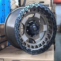 17 Inch 9J Simulated Beadlock Off Road <strong>Alloy</strong> <strong>Wheels</strong> 6x139.7 Bronze Black Rims for Toyota Hilux Ford Ranger Jeep 4x4 DX021