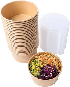 Bols en papier jetables, bols à soupe, jetables, en vrac, fournitures de fête pour les aliments chauds et froids, pièces - Product Image 2