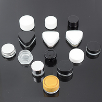 Pot de concentré en verre personnalisé 5ml 7ml 9ml à paroi épaisse rond clair blanc noir