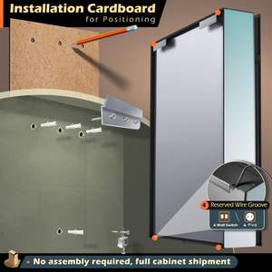 Juego de tocador de baño con espejo sin marco y lavabo, aspecto sin costuras para una sensación espaciosa y aireada - Product Image 6