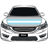 Housse de capot de voiture personnalisée Demiboy Gay Rainbow en polyester transparent à sublimation élastique pour la fête de la fierté, les accessoires de photographie et la décoration de stand