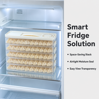 Boîte à raviolis respirante de qualité alimentaire pour rangement latéral de réfrigérateur, optimisation de l'espace et organisation, en plastique