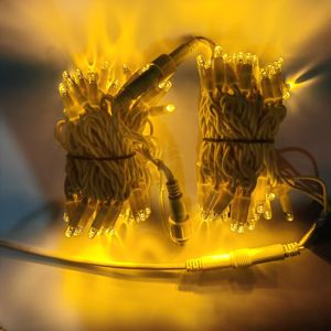 Ip65 Không Thấm Nước Ngoài Trời Trang Trí Cây Cổ Tích Cáp Màu Đen 10M 100 Đèn LED Cao Su Chuỗi Lights Cho Giáng Sinh Kỳ Nghỉ Đảng Wedding - Product Image 2