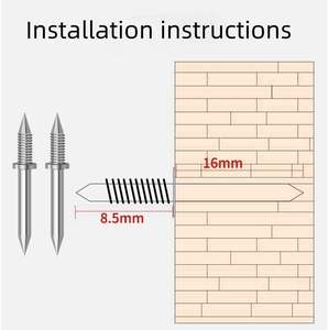 Fil de plinthe à double tête Ligne de plinthe pour ongles sans marques Vis de sécurité invisibles équipées de clous - Product Image 2