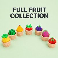 Panier à fruits compressible, décoration de bureau, dessus détachable, base tressée, anti-stress, cadeau de bureau, jouets moelleux