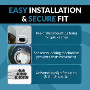 Rodamiento de Bloque de Almohada UCP205-16 - Paquete de 2 Rodamientos de Acero Cromado Montados con Diámetro Interior de 1 Pulgada - Carcasa de Hierro Fundido con Autoalineación - Product Image 3