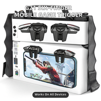 Manette de jeu ergonomique à six doigts G21 avec bouton programmable pour Call of Duty et prise en charge iOS/Android