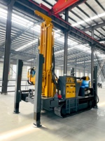 Machine de forage de puits d'eau portable mini 300m de type chenillé/à roues avec composants de base à moteur et roulement pour puits d'eau, fabriquée en Chine