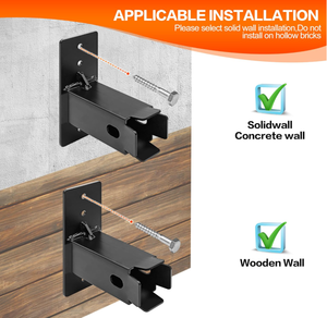 Support mural pour vélo de 2 pouces Porte-bagages pour vélo Récepteur d'<span class=keywords><strong>attelage</strong></span> pour bicyclette Rangement suspendu Organisateur de <span class=keywords><strong>garage</strong></span> Peut contenir jusqu'à 200 lb - Product Image 5