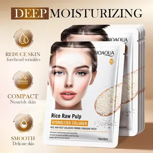 Patchs de riz blanc pour le <span class=keywords><strong>front</strong></span> – Anti-rides, blanchissants, anti-âge, hydratants, régulateurs de sébum – Masque facial en gel enveloppant - Product Image 3