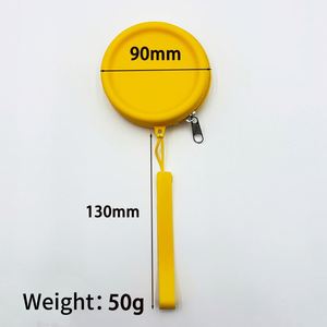 Wholesale New Round Silicone Coin <b>Purse</b> Portable Data Cable Earphone Silicone Storage Bag Jewelry Silicone Bag - Product Image 2
