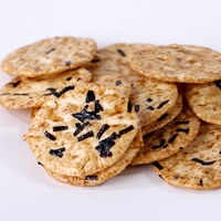 OEM, venta al por mayor, galletas de pastel de arroz de algas marinas, aperitivos de grano crujiente en varios sabores, Chocolate, queso, crema, huevo, Nori con sabor salado