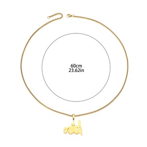 Nouveauté : Collier minimaliste polyvalent en acier inoxydable et titane, style arabe, pour femme - Product Image 6