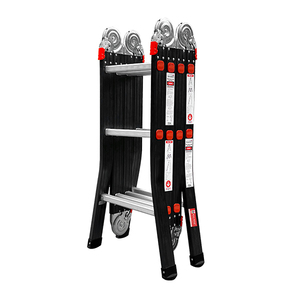 Échelle combinée pliante multifonction en aluminium EN131, 4x5 marches, échelle extensible NKG-45, 150 kg, fabricant OEM - Product Image 1