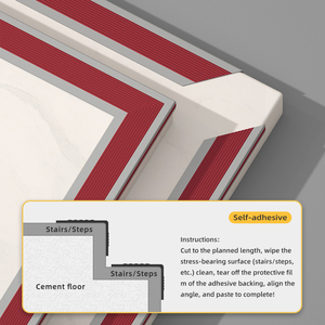 Bande de protection d'angle antidérapante en PVC/aluminium pour escaliers, pour l'intérieur et l'extérieur - Product Image 2